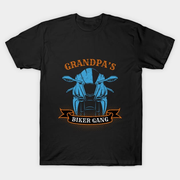 Grandpa's Biker Gang Father's Day T-Shirt by DwiRetnoArt99